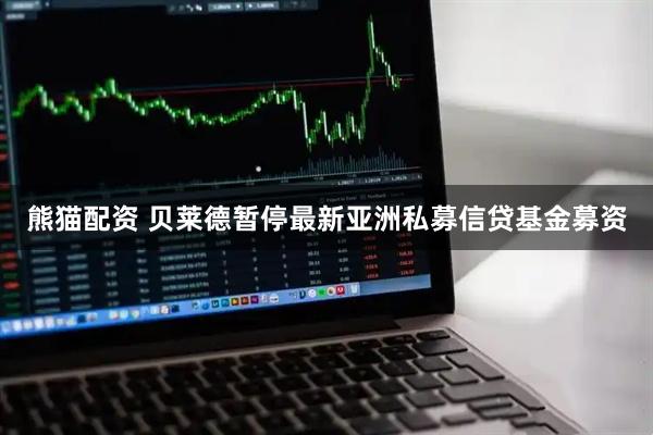 熊猫配资 贝莱德暂停最新亚洲私募信贷基金募资