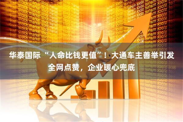 华泰国际 “人命比钱更值”！大通车主善举引发全网点赞，企业暖心兜底