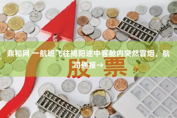 鼎和网 一航班飞往揭阳途中客舱内突然冒烟，航司通报→